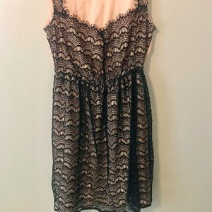 Pink and black lace dress from Fabrik boutique